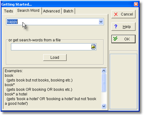 search word happy